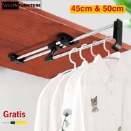 GANTUNGAN Pull-out Clothes Hanger in the Wardrobe Hanger Pull-out Hanger 45cm and 50cm