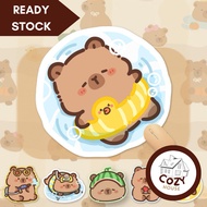 Premium Mouse Pad Cute Cartoon Motif Capybara For Computer Pc Laptop/ Character Motif Desk Pad/ Char
