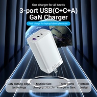 Vention® 65W GaN 3-Port Fast Charger for Laptop & Phone | Compact PD3.0 & QC4.0