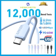 Anker  60W USB-C to C Cable USB 2.0 Fast Charging - 3ft/0.9m & 6ft/1.8m