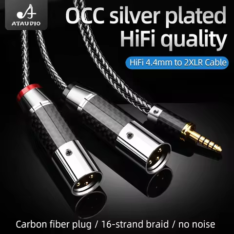 Hifi 4.4mm to 2XLR Cable High Quality Siver-Plated OCC Sony WM1A/1Z PHA-1A/2A Z1R 4.4mm Upgrade Cabl