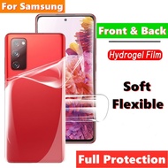 Front &amp; Back Hydrogel Film On The Screen Protector Compatible With For Samsung Galaxy Note 20 note20 S21 S20 FE Plus Ultra 20ultra S20+ S21+ s21fe s20fe Note20ultra 5G 4G Full Cover Screen Protector Soft Film Not Tempered Glass
