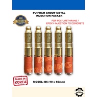 10pcs B6 Metal Packer for PU Foam Injection / Epoxy / Foam Grouting / Waterproofing (MADE IN KOREA)