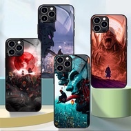 Naruto Shippuden Akatsuki Glass Phone Case For Iphone 11 12 Mini 13 14 Plus 15 16 Pro Max Cover