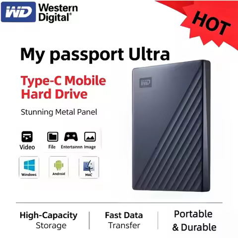 Western Digital WD 1TB 2TB 4TB My Passport Ultra Portable SSD External Hard Drive SSD Hard Disk HDD 