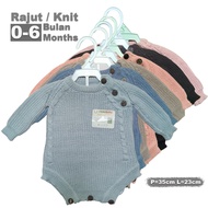 Ummababyshop Baby Knitted Jumper Long Sleeve Baby Girl Overalls 0 6 Months Baby Boy Clothes Newborn Supplies Baby Newborn Gift Sets Cute Long Sleeve Bodysuit One Piece Jumper Romper Gray