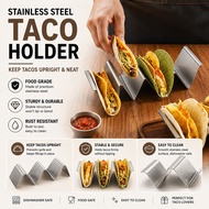 Stainless Steel Taco Holder Rack Tortilla Stand Taco Serving Tray Kitchen Rack