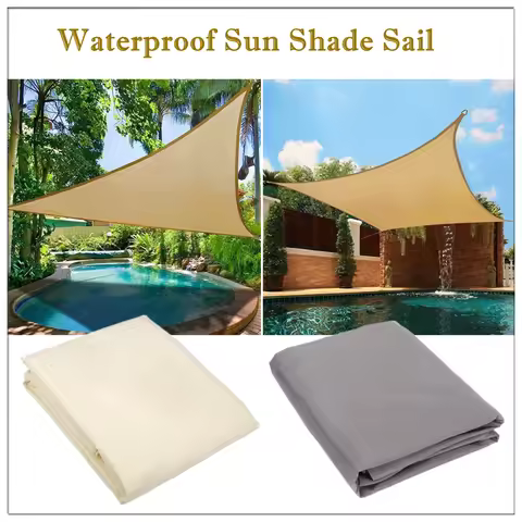Outdoor Waterproof Sunshade Sun Shade Sail Camping Beach Tent Pool Patio Canopy Triangle Shade Sail 