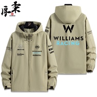 2023 Mercedes F1 Racing Suit Coat Williams Team Spring and Autumn Shell Jacket Zipper Jacket Top Clo