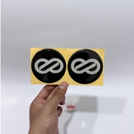 ENKEI Black and White Wheel Hub Cap Sticker Emblem ENKEI Logo Embossed Sticker/ Car Rim Hub Cap Stro