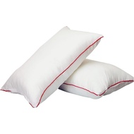 Flew Hotel Premium Pillow 100% MicroFibre Pillow with Red Piping & Metal Zip for Adjustable Filling 