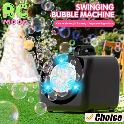 Electric Bubbles Machine Automatic Swinging Multiple Functional 1Click Portable Handheld Fun Outdoor