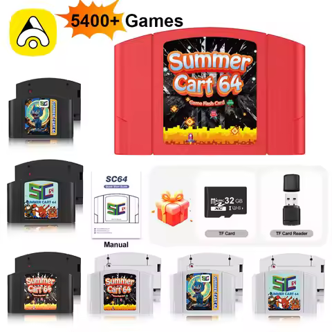 5400 In 1 SummerCart 64 Open Source Game Card For Nintendo 64 Console SC64 Cartridge Support GB/GBC/