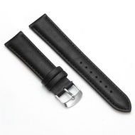 BEST LEATHER WATCH STRAP MEN'S WATCH STRAP LEATHER STRAP 20mm 22mm - Black, 20mm