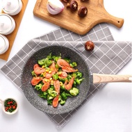 Round Wok Dedicated Non-Stick Pan Frying Pan Household Pan Gemini Gas Stove Steak Pan Medical Stone 
