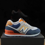 [BISA COD] Sepatu Pria NB 574 Encap Abu Navy Merah Sneakers Olahraga Running Pria Ukuran 38-44 Free 