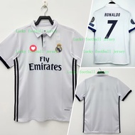 S-XXL   Ready Stock 2016-2017 Real Madrid Home Retro Fans Football Shirt Men Jersey Jersi