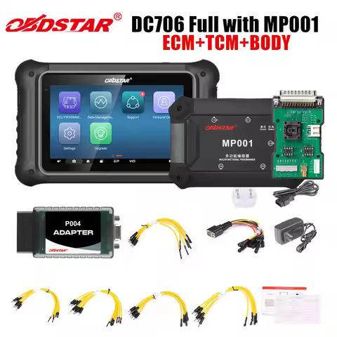 OBDSTAR DC706 ECU Tool for Car and Motorcycle ECM/ TCM/ BODY ECU Cloning with MP001 Set and P003 Ada