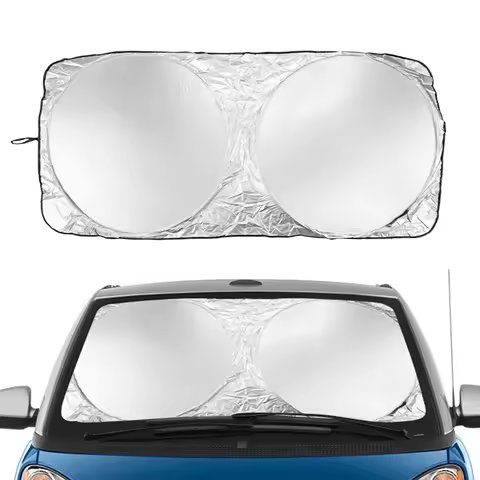 Double ring sunshade 150*70 car windshield awning covered with sun UV protection front window awning