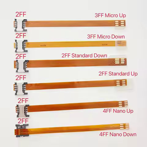 2FF Standard SIM Card Extension Cconverter To 3FF Micro 2FF Standard Sim Card Soft Cable Extender 14