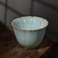 Agate Into Glaze Authentic Origin Ru Porcelain Azure Glaze Cicada Wings Open Slices Can Raise Master