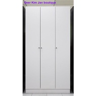 MR.RTA Wardrobe 3 Door Wardrobe / White Wardrobe / Almari baju 3 pintu / Almari Baju Kayu / Almari pakaian