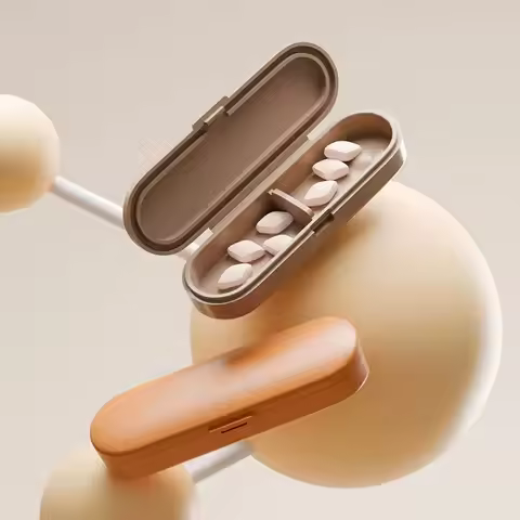 Mini Mini Convenient Medicine Box Travel Portable Medicine Box Light Avoidant Medicine Storage Box -