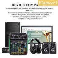 [flameer1] 5 Channels Audio Mixer Digital Mixer for DJ Stage Audio Source Adjustment Multifunctional 48V Power