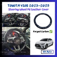 Toyota Vios Ac100 2023-2025 Car Steering Wheel Cover Forged Carbon Accessories KH Auto