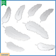 canaan|  8 Pcs/Set Modern Feather Acrylic Mirror Wall Art Sticker Home Office Decor Gift