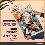 【 Red Zebra 】A3+ A3 A4 A5 Poster Printing ART CARD 300gsm | Urgent Siap | Print custom poster | Digi