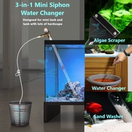 Aquarium Water Changer Button Vacuum Water Change Watacheng Gravel Cleaner Siphon Pump Cleaning HappyFishLife