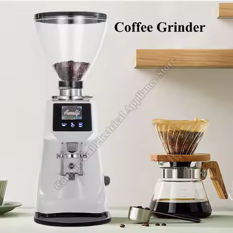 Electric Grinder Coffee Bean Grind Household Commercial 64/74mm Full-automatic Electric Control Quan