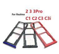 ถาดใส่ซิมสำหรับ Realme 3 Pro 2 C1 C2 C3ที่ใส่ซิมช่องเสียบบัตรที่ C3i