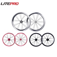 Litepro 16Inch Disc V Brake Wheels Alloy 74x130 100x135MM Rims Folding Bicycle 20MM 11S 4Sealed Bear