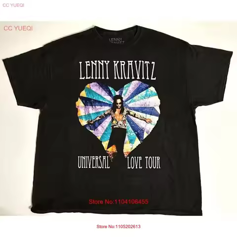 Lenny Kravitz Universal Love Tour Rock T Shirt OverSize New vintage Washed homme Stretched Breathabl