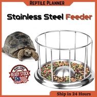 Tortoise Food Bowl 304 Stainless Steel Turtle Feeder Food Water Dispenser Feeding Basin Tool(陆龟304不锈钢食盆/水盆/水龟)Kura Penyu