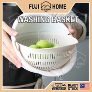 🏠READY STOCK🏠Dual Layer Fruit & Vegetable Wash Basket Double-Layer Drain Basket Vegetable Colander F