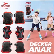 Decker Kids Speeds Complete 6 Pcs Safety Equipment Outdoor Sports Children's Protective Equipment LX
