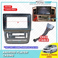 Toyota Alphard 2003 - 2007 3.5L high spec Dashboard Audio Android Player Radio FM Casing Frame Free wiring