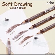 ODBO Eyebrow Pencil Easy To Write With Brush