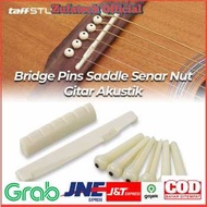 TaffSTUDIO Bridge Pins Saddle String Nut Acoustic Guitar - A009 - Beige - OMHZQ7BE
