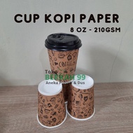 Coffee cup motif Paper cup Contents 50 Sizes 6.5oz, 8oz, 9oz