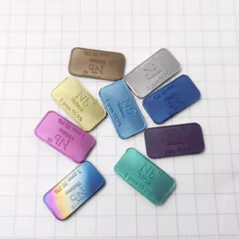1G of Anodized Niobium ≥ 99.9 Rainbow Niobium Strips for Elemental Collection Gifts Chemistry Educat