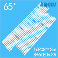ABCIV New 16PCS/lot For Samsung 65" LCD TV SAMSUNG 2014SVS65F 3228 R + L BN96-30435A UN65H6300 UN65H