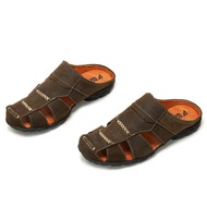 Men's Casual Genuine Leather Sandals with Bustong Slop Model BT506