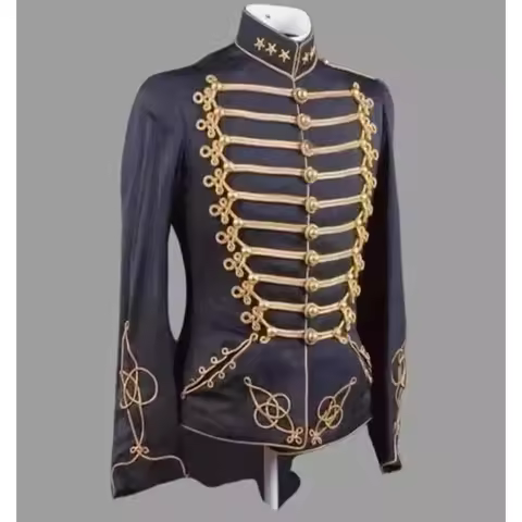 Custom Made Napoleonic Hussar Jacket Reproduction Military Tunic WWI Cavalry Military Uniform Jacket