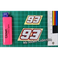 93 Marc Marquez Small Size Sticker Cutting Overlapping Reflective #93 #marc #marquez #93marc #marcma