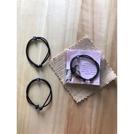 INITIAL LETTER BRACELET - COUPLE BRACELET - SATIN STRAP BRACELET - Diced thunder initial bracelet