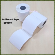 A6 Thermal Paper / A6 Thermal Sticker Paper / Thermal Paper 100 x 150mm / Waybill / Shipping Label / Kertas Mesin A6
